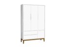 Ver imagem 1 de Guarda-Roupa para Quarto Infantil Retrô 3 Portas Classic New:Branco/Madeira
