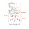 Cadeira Escritório Presidente Ergonômica NR17 Corino Mola Ensacada - 6