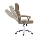 Ver imagem 6 de Cadeira Escritório Presidente Ergonômica NR17 Corino Mola Ensacada Bege/Fendi