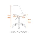Ver imagem 4 de Cadeira Escritório Secretária Decorativa Eames Chicago Bege