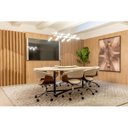 Ver imagem 4 de Cadeira Escritório Diretor Giratória Regulável Corino Turim Bege/Nude/Amadeirado