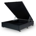 Ver imagem 2 de Cama Box Baú Viuvo Poliester (128x188) - Preto