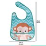 Babador Bebê Impermeável com Bolso Coletor de Migalhas +3 Meses Animal Fun Buba - Macaco - 4