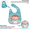 Babador Bebê Impermeável com Bolso Coletor de Migalhas +3 Meses Animal Fun Buba - Macaco - 3
