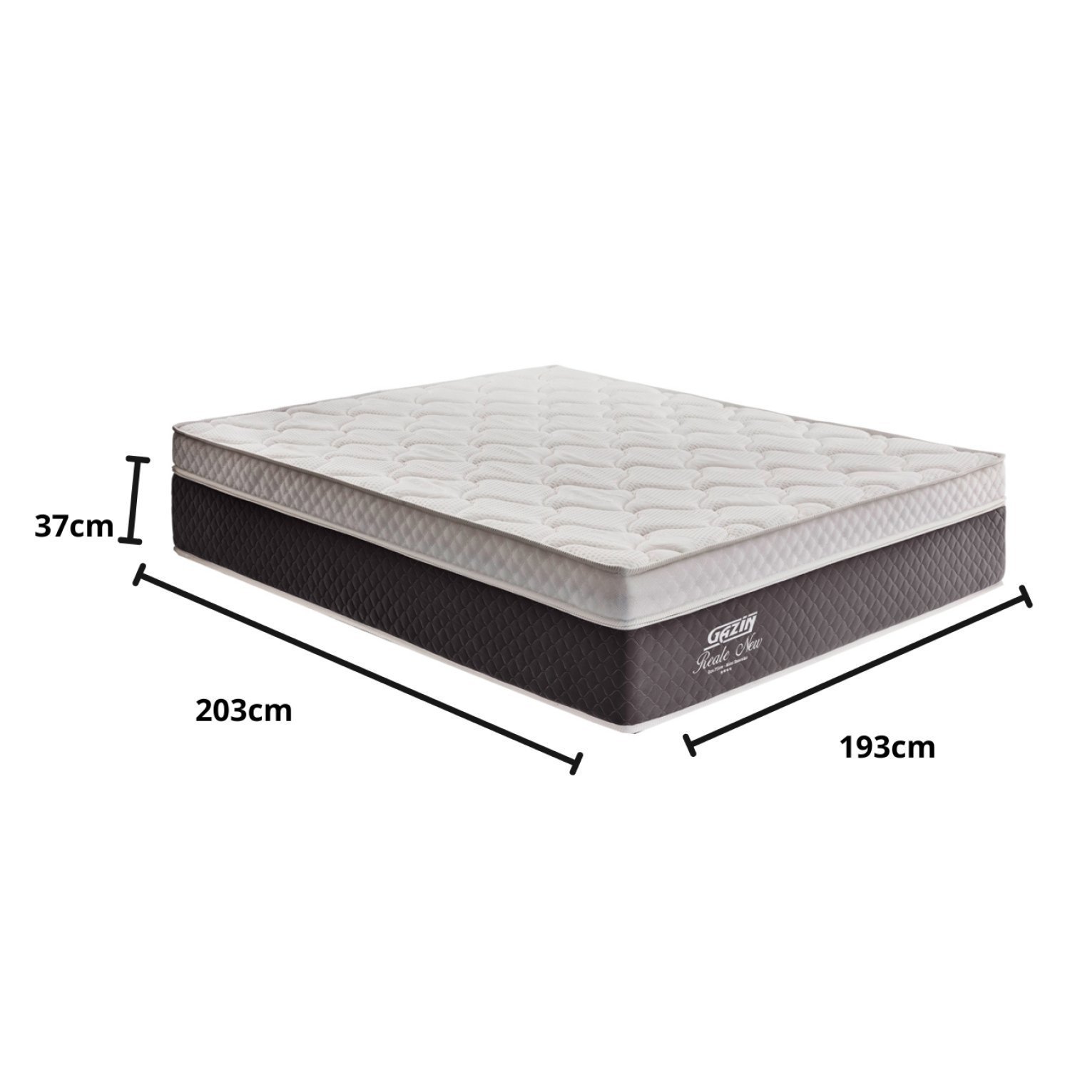Colchão Super King Molas Ensacadas Reale New  37x203x193cm - 2
