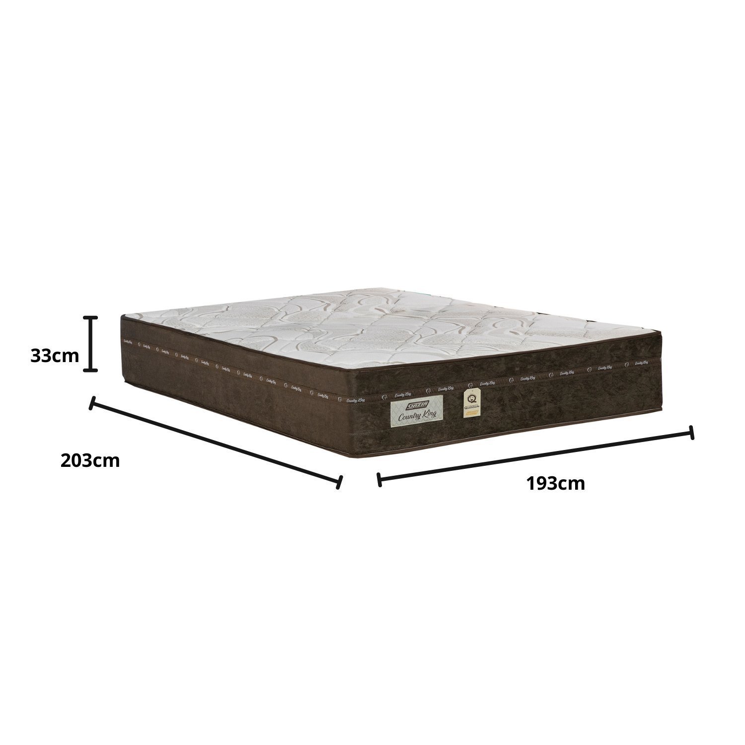 Colchão Super King Molas Ensacadas Country Super King  33x203x193cm - 2