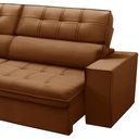 Ver imagem 6 de Sofá 3 Lugares Retrátil Reclinável Chaise Esquerdo 243cm Solin F04 Veludo Terracota - Lyam Decor