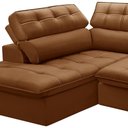 Ver imagem 5 de Sofá 3 Lugares Retrátil Reclinável Chaise Esquerdo 243cm Solin F04 Veludo Terracota - Lyam Decor