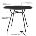 Ver imagem 4 de Mesa para Sala de Jantar Redonda Barcelona Preto/Tx