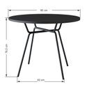 Ver imagem 3 de Mesa para Sala de Jantar Redonda Barcelona Preto/Tx