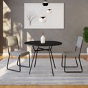 Ver imagem 2 de Mesa para Sala de Jantar Redonda Barcelona Preto/Tx