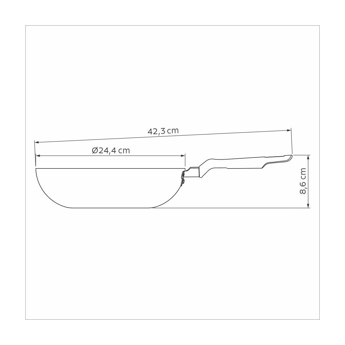 Frigideira Funda Tramontina 24cm Antiaderente Wok com Tampa - 6