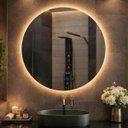 Ver imagem 6 de Espelho de LED Redondo para Banheiro Touch 3 Cores com Desembaçador 80cm Bivolts