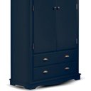 Ver imagem 4 de Guarda Roupa Solteiro 2 Portas e 2 Gavetas Manchester 2054 Linz Móveis - Azul Petróleo