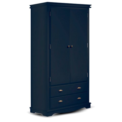 Guarda Roupa Solteiro 2 Portas e 2 Gavetas Manchester 2054 Linz Móveis - Azul Petróleo