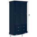 Ver imagem 5 de Guarda Roupa Solteiro 2 Portas e 2 Gavetas Manchester 2054 Linz Móveis - Azul Petróleo