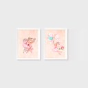 Ver imagem 1 de Kit 2 Quadros Aquarela Bailarinas