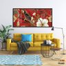 Quadro Decorativo 130x60 Sala Quarto Arte Arara E Flores 1 - 6