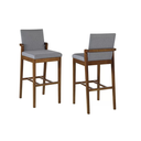 Ver imagem 5 de Banqueta Urze Madeira Nogueira Tecido Linho Nogueira