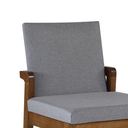 Ver imagem 3 de Banqueta Urze Madeira Nogueira Tecido Linho Nogueira