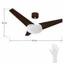 Ver imagem 5 de Ventilador de Teto Venti-Delta Munique Inverter 55W Bivolt 95cm 3 Pás MDF com Controle Remoto e Lust