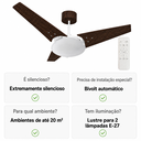 Ver imagem 6 de Ventilador de Teto Venti-Delta Munique Inverter 55W Bivolt 95cm 3 Pás MDF com Controle Remoto e Lust