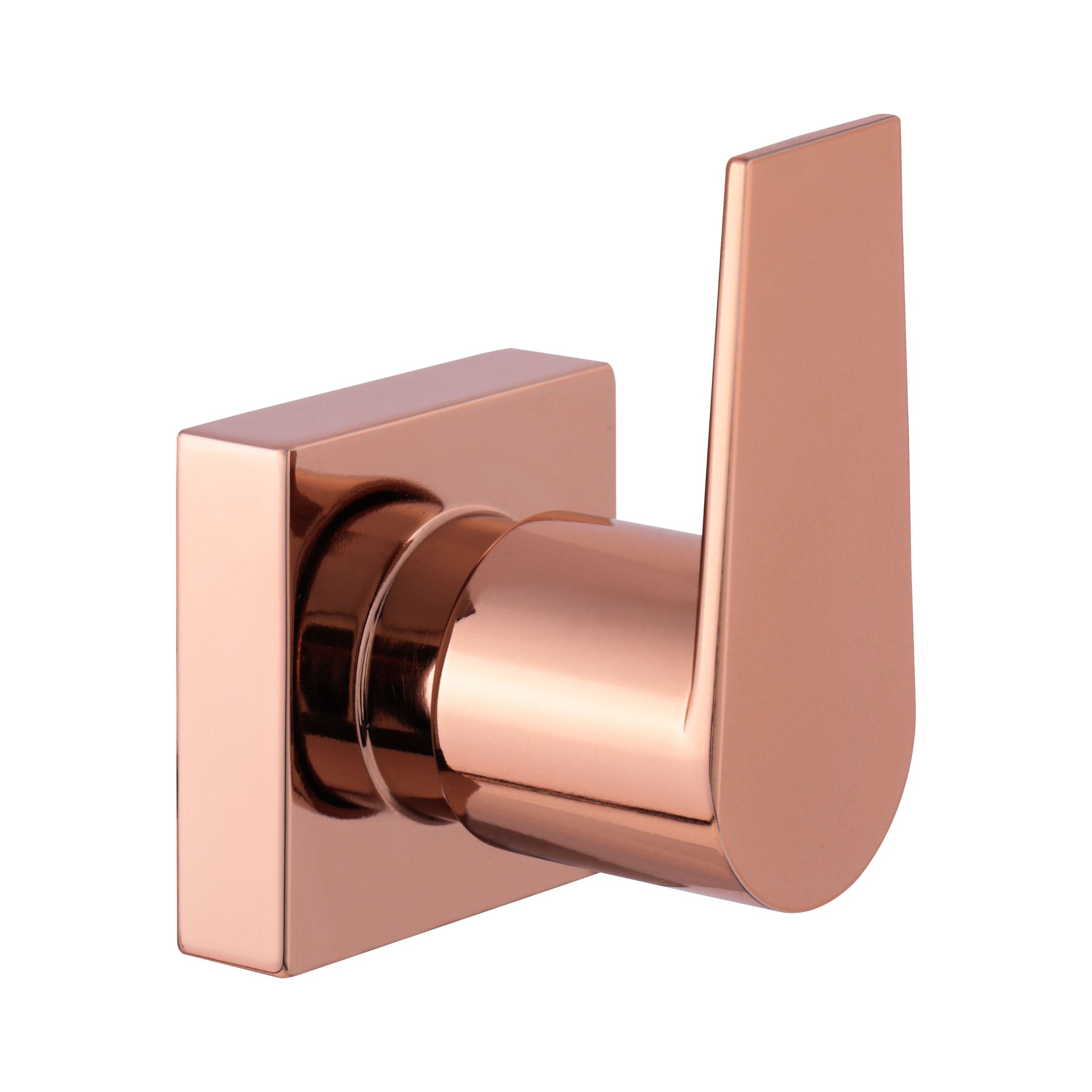 Kit 4 Acabamento para Registro Quadrado Alavanca Rose Gold Brilhante Chuveiro Banheiro Padrão Deca - 2