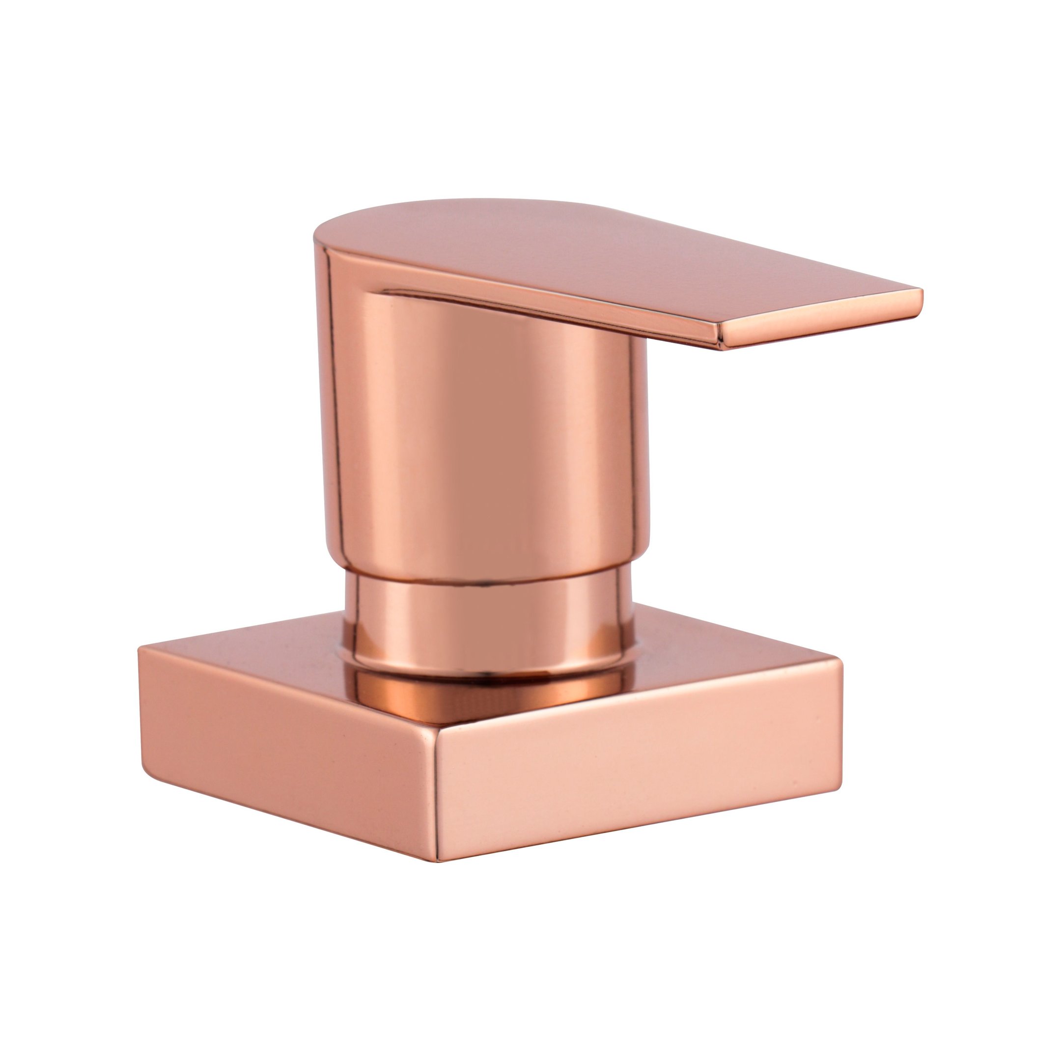 Kit 4 Acabamento para Registro Quadrado Alavanca Rose Gold Brilhante Chuveiro Banheiro Padrão Deca - 4