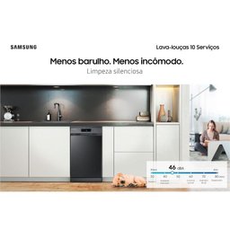 Lava-louças Samsung 10 Serviços Limpeza Silenciosa Black Inox DW50C6070FG Lava-louças Samsung 10 - 4