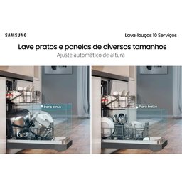 Lava-louças Samsung 10 Serviços Limpeza Silenciosa Black Inox DW50C6070FG Lava-louças Samsung 10 - 6