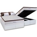 Ver imagem 1 de Cama Box Baú King: Colchão Molas Herval Maxspring Edimburgo + Base CRC Courano White(193x203)