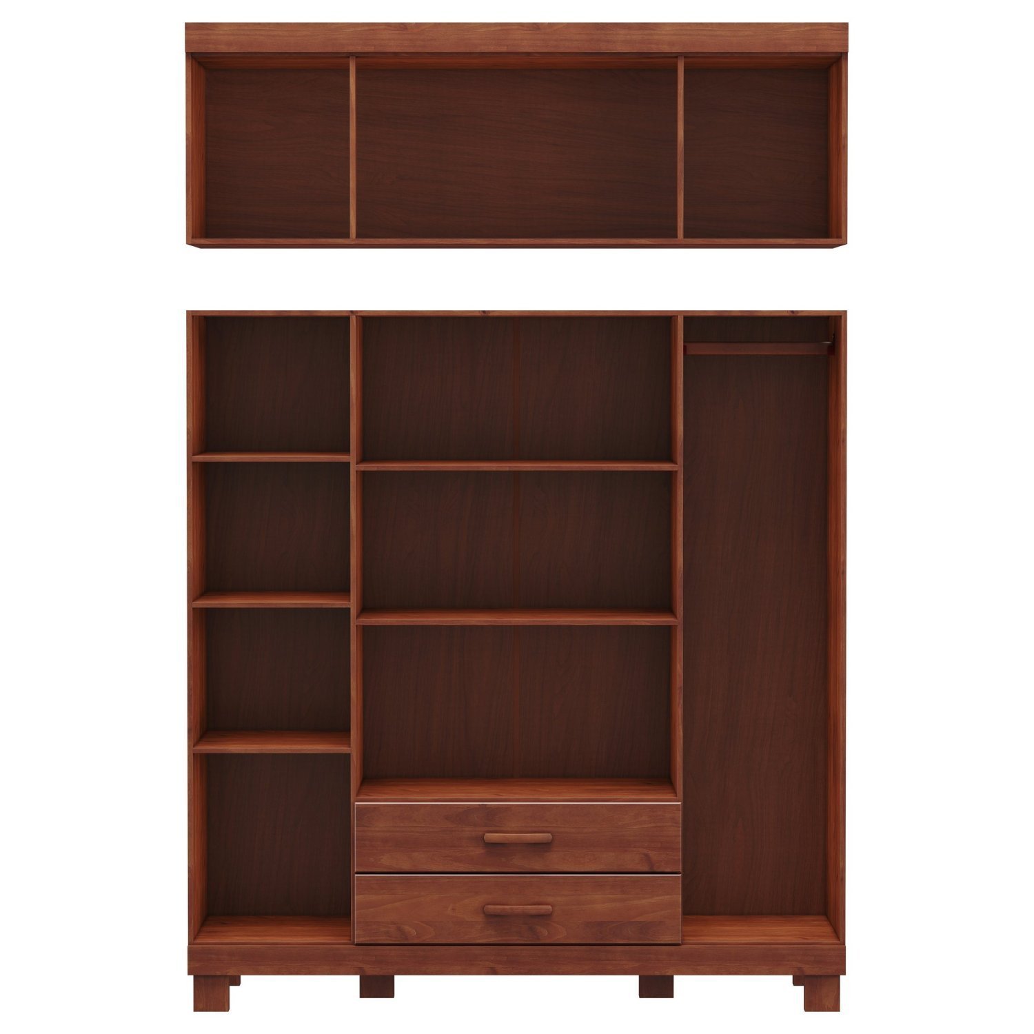 Guarda Roupa Modulado com Espelho 8 Portas 2 Gavetas Cobre Finestra - 2