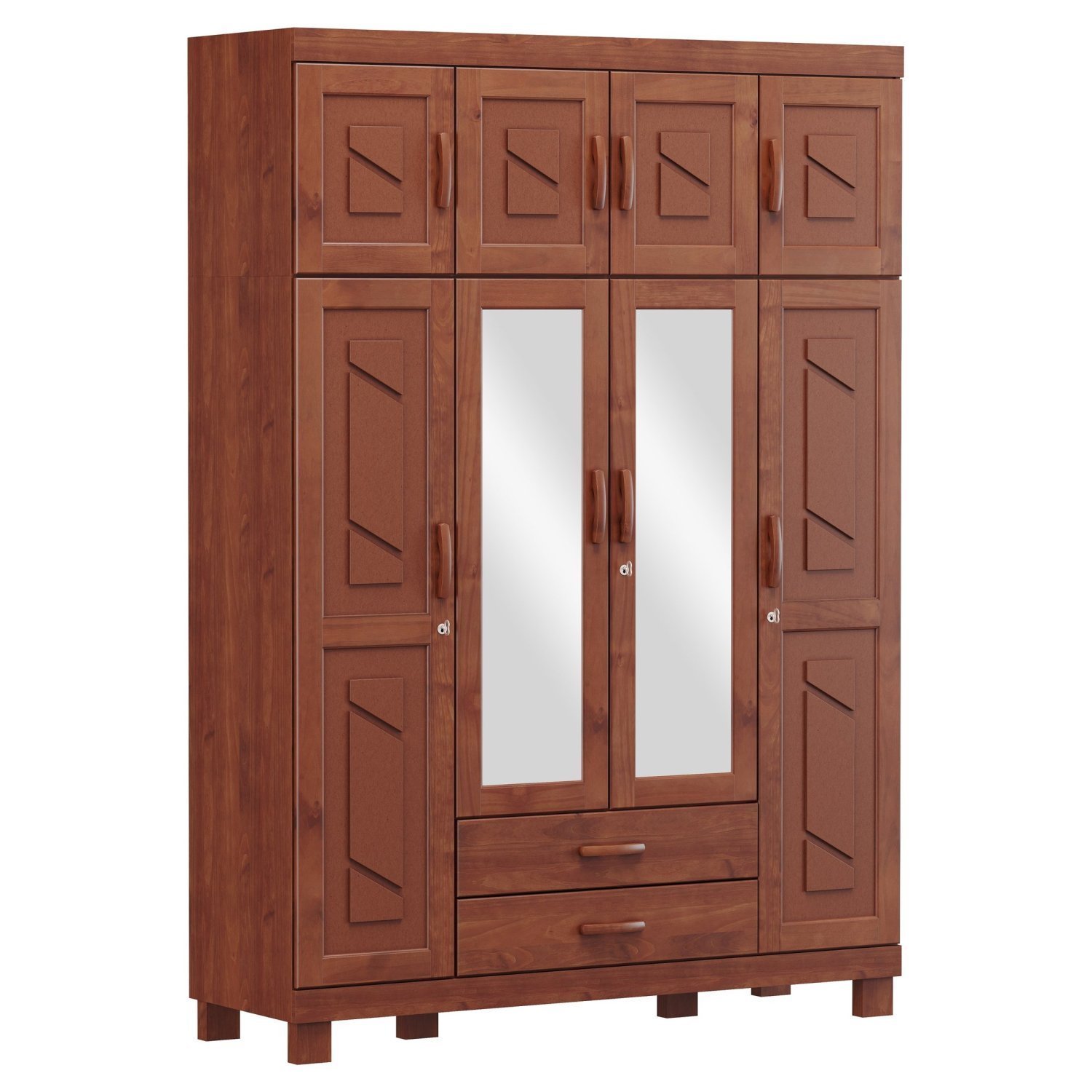 Guarda Roupa Modulado com Espelho 8 Portas 2 Gavetas Cobre Finestra - 3