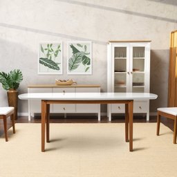 Conjunto Mesa de Jantar Tampo Vidro e MDF 1,80m e 6 Cadeiras Tiê CabeCasa MadeiraOriginals - 14 Conjunto Mesa de Jantar Tampo Vidro e MDF 1,80m e 6 Cadeiras Tiê CabeCasa MadeiraOriginals - 14