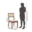 Ver imagem 5 de Conjunto Mesa de Jantar Tampo Vidro e MDF 1,80m e 6 Cadeiras Tiê CabeCasa MadeiraOriginals Marrom