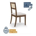 Ver imagem 7 de Conjunto Mesa de Jantar Tampo Vidro e MDF 1,80m e 6 Cadeiras Tiê CabeCasa MadeiraOriginals Marrom