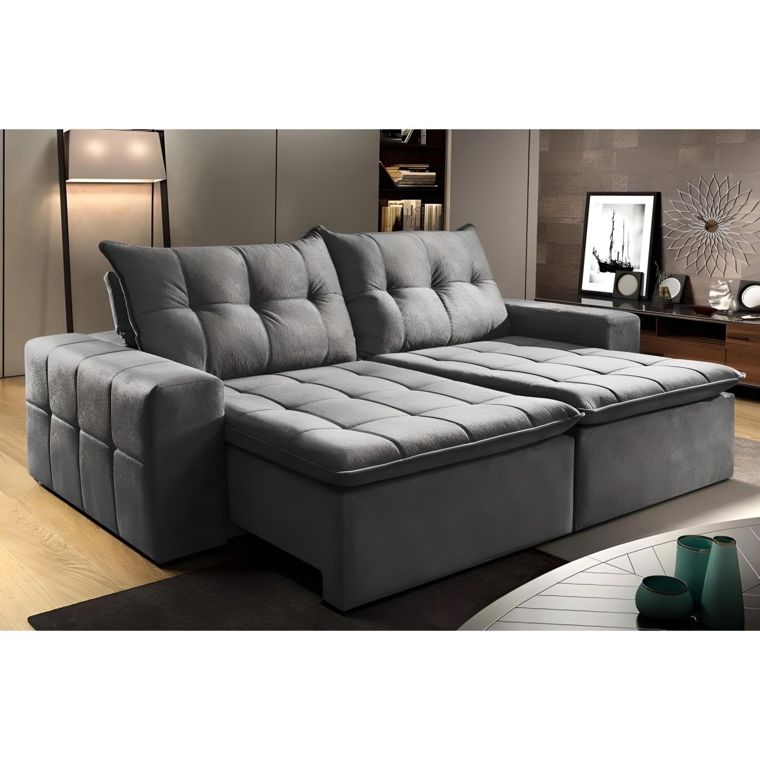 Sofá Retrátil e Reclinável 5 Lugares 250cm Espresso Móveis - 2