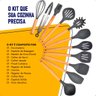 Kit Utensílios Cozinha em Silicone e Cabo de Madeira 12 Peças - 2