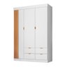 Conjunto Infantil Guarda Roupa e Cômoda Liz 100% Mdf Branco Semi Brilho - Sallar Home - 4