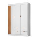 Ver imagem 4 de Conjunto Infantil Guarda Roupa e Cômoda Liz 100% Mdf Branco Semi Brilho - Sallar Home