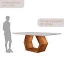 Ver imagem 5 de Conjunto para Sala de Jantar Mesa Sarah em Madeira Tampo 180cm com Vidro e 6 Cadeiras Roma Marrom/Ca