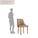 Ver imagem 6 de Conjunto para Sala de Jantar Mesa Sarah em Madeira Tampo 180cm com Vidro e 6 Cadeiras Roma Marrom/Ca