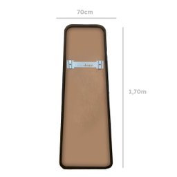 Espelho Grande Corpo Inteiro Geométrico C/ Moldura em Couro 3cm 170x70cm - Mod. Tetris Caramelo - 2