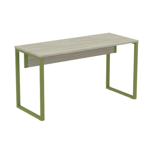 Mesa Escritório P25 Tub Pandin 170cm (larg) X 70cm (prof) Tampo Mdp Casablanca Pé Aço Tubular