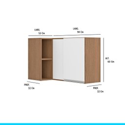 Cozinha de Canto Completa Modulada com Bancada Ilha Gourmet A04S - 9 Cozinha de Canto Completa Modulada com Bancada Ilha Gourmet A04S - 9