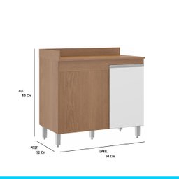 Cozinha de Canto Completa Modulada com Bancada Ilha Gourmet A04S - 5 Cozinha de Canto Completa Modulada com Bancada Ilha Gourmet A04S - 5