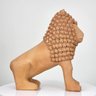 Escultura Leão Cacheado Extra Grande em Barro - Mestre Nuca - 40x50 plantô - 4