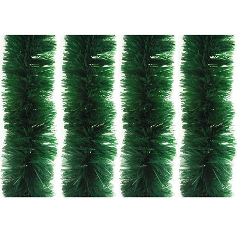 Festão de Natal Pet Largo Verde Fosco 12cm Jogo 20 Metros - Yangzi