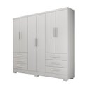 Ver imagem 3 de Guarda Roupa Casal MDP Dakar 6PTS 6GAV Branco