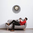 Ver imagem 3 de Espelho decorativo de parede redondo com moldura palitada Saturno Preto